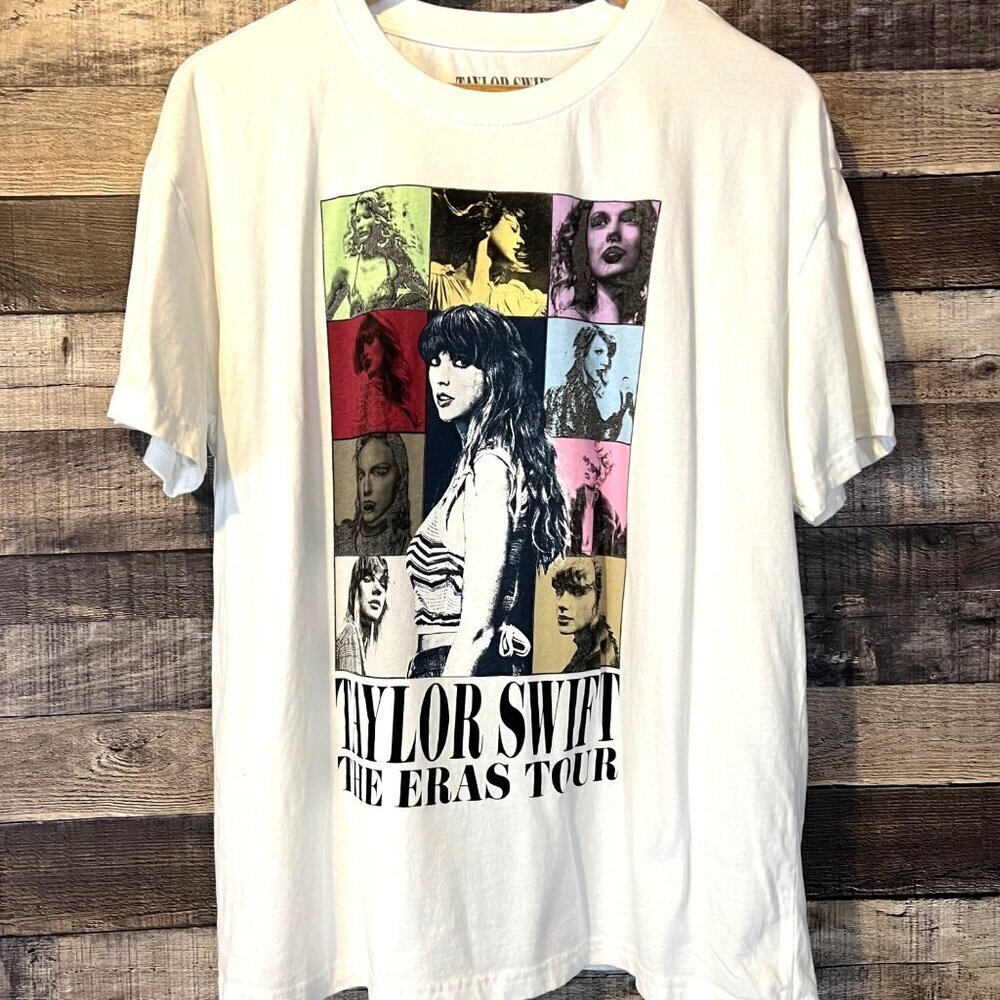Taylor Swift The Eras Tour Official Merch T-Shirt L Tour Dates‎ Concert Swiftie